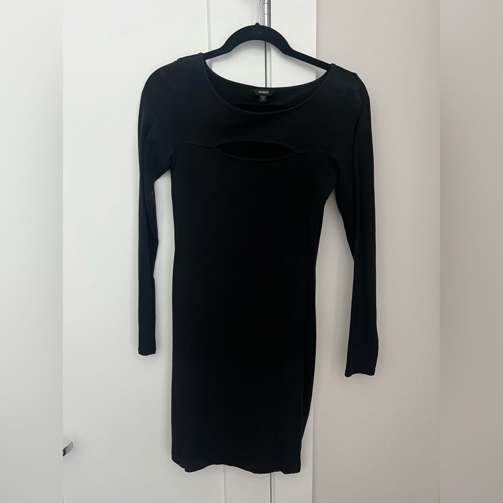 Black GUESS dress with cut out above the chest
